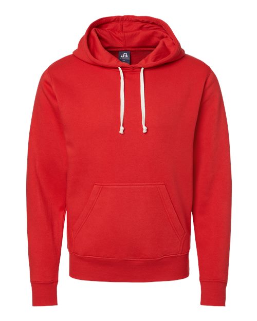 J. America 8871 Men's Triblend Fleece Hooded Sweatshirt - Red Solid - front