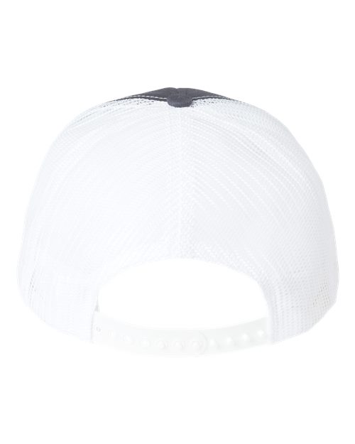Classic Caps USA100 USA-Made Trucker Cap - Charcoal/ White - back