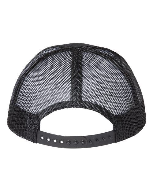 Classic Caps USA100 USA-Made Trucker Cap - Black - back