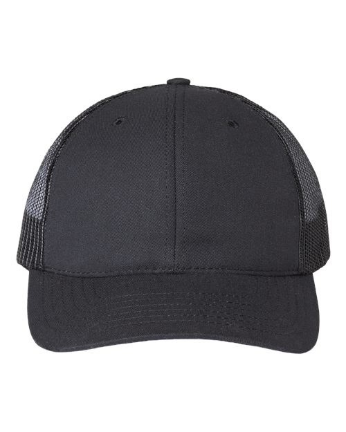 Classic Caps USA100 USA-Made Trucker Cap - Black - front