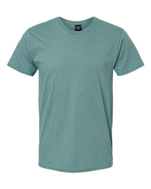 Hanes 4980 Unisex Perfect-T T-Shirt - Marbled Green Clay - front