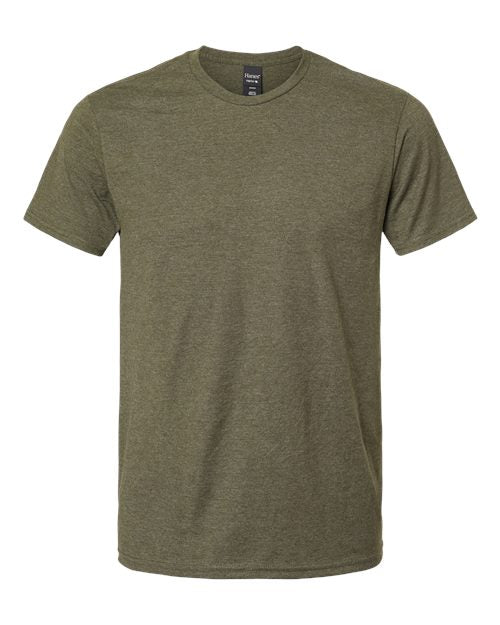 Hanes 4980 Unisex Perfect-T T-Shirt - Military Green Heather - front