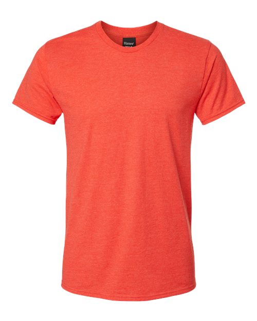 Hanes 4980 Unisex Perfect-T T-Shirt - Poppy Red Heather - front