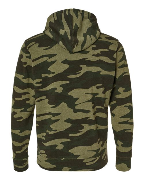 J. America 8871 Men's Triblend Fleece Hooded Sweatshirt - Camo Triblend - back