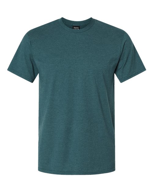 Hanes 4980 Unisex Perfect-T T-Shirt - Jade Pine Heather - front