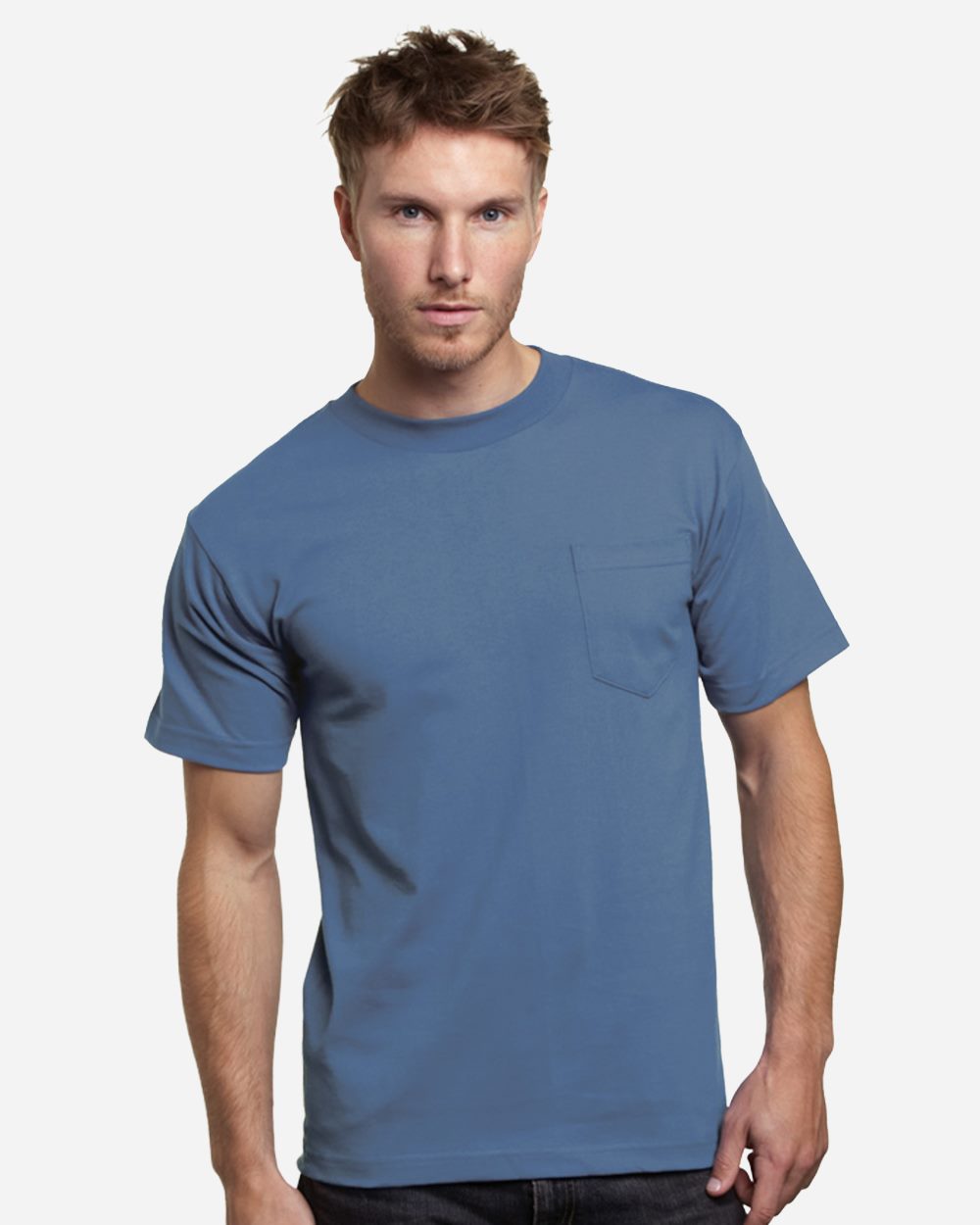 Bayside 7100 Unisex USA-Made Pocket T-Shirt - style