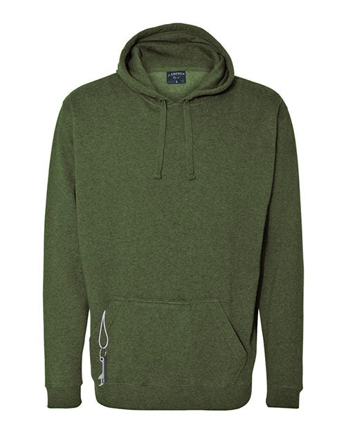 J. America 8815 Men's Tailgate Hooded Sweatshirt - Olive - front