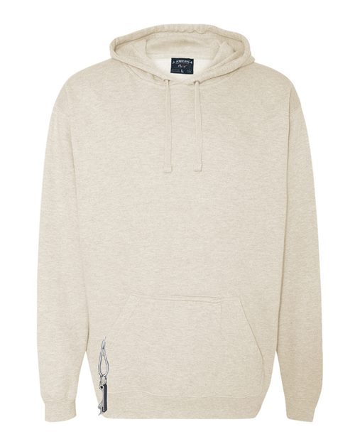 J. America 8815 Men's Tailgate Hooded Sweatshirt - Oatmeal Heather - front