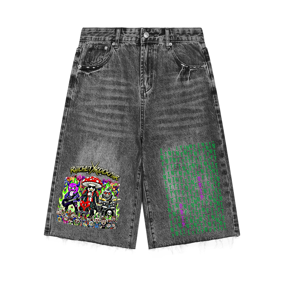 Men’s Vintage Wide Leg Denim Shorts