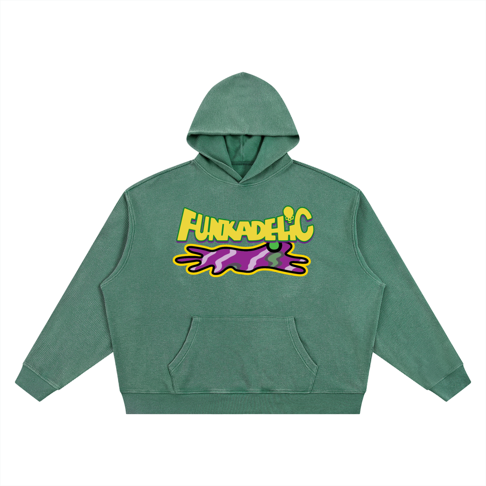 FUNKADELIC DRIP TOUR BUS EDITION Unisex Vintage Wash Waffle Boxy Hoodie