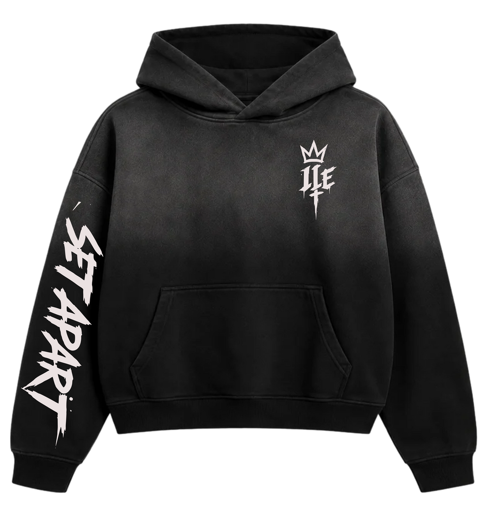 Legit Life Empire “Set Apart” Vintage Black Hoodie & Sweatpants Set