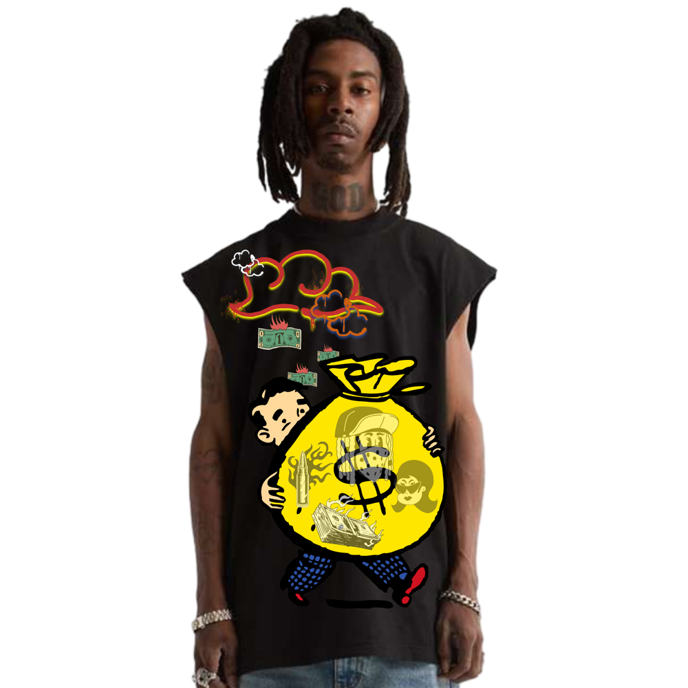 Cash Out Man Edition Sleeveless Tee by Bandzlandia