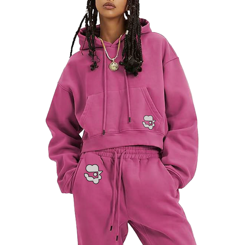 Fried Chicken Cropped Hoodie Set
