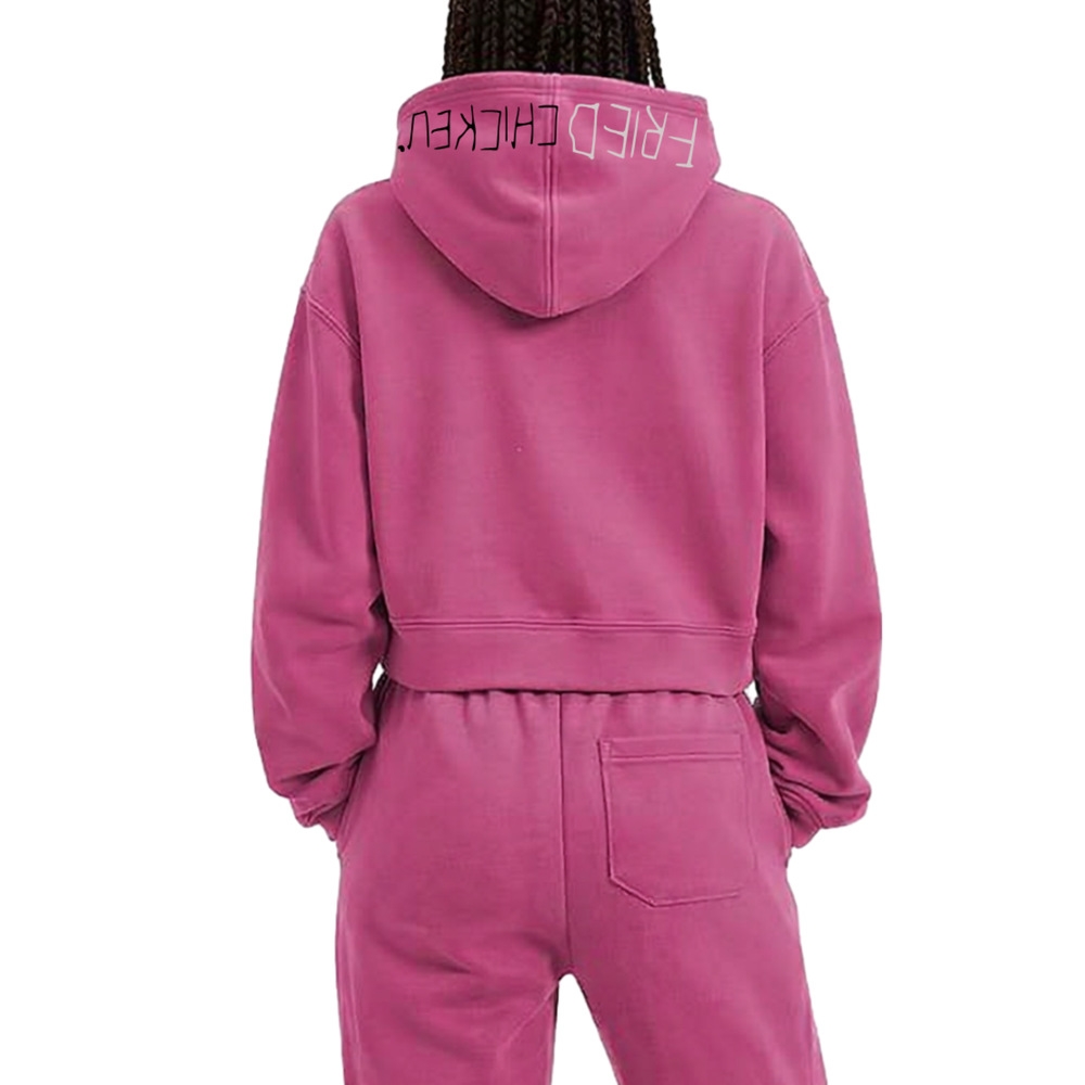 Fried Chicken Cropped Hoodie Set