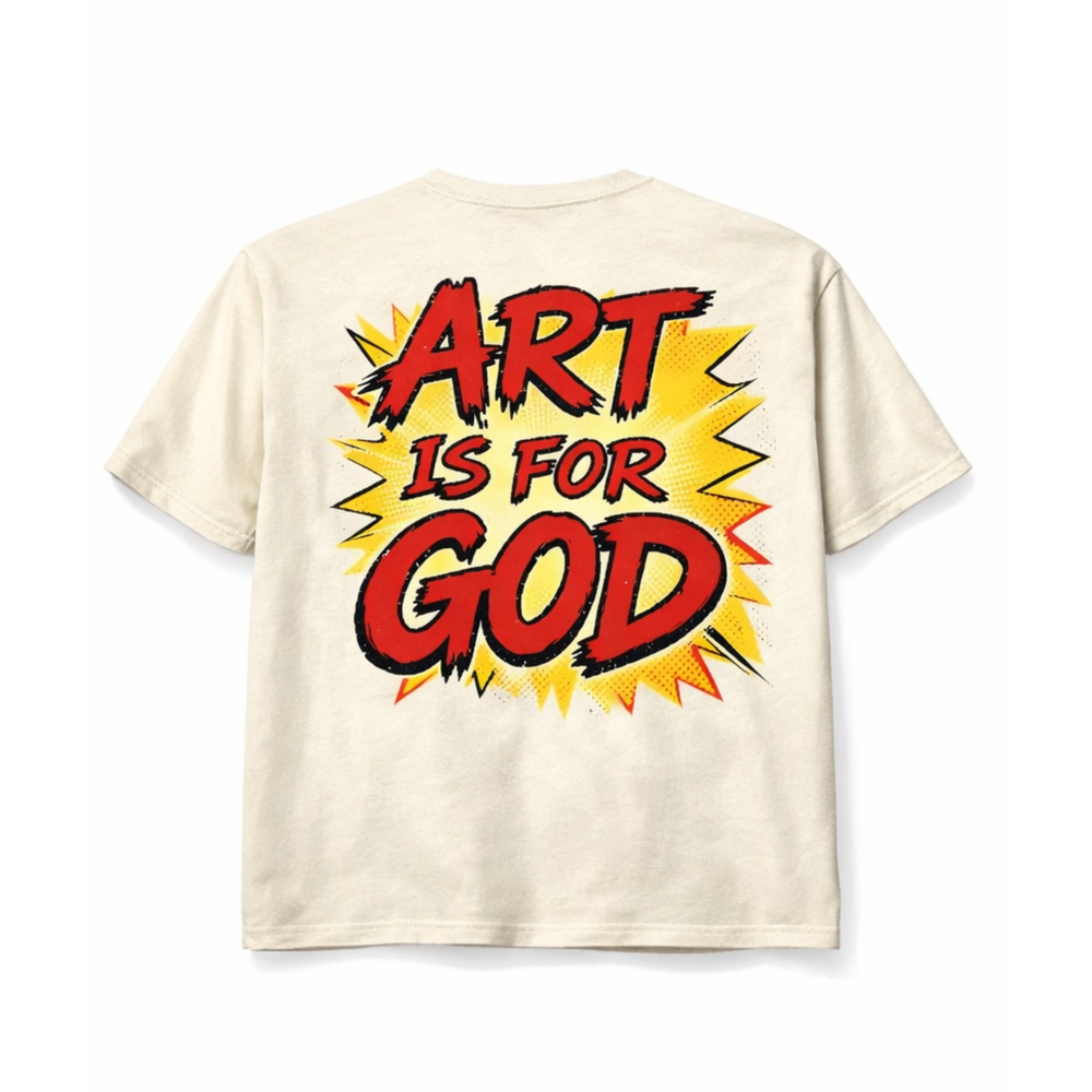Solid16&CO Art Is For God heavy weight cropped Tee