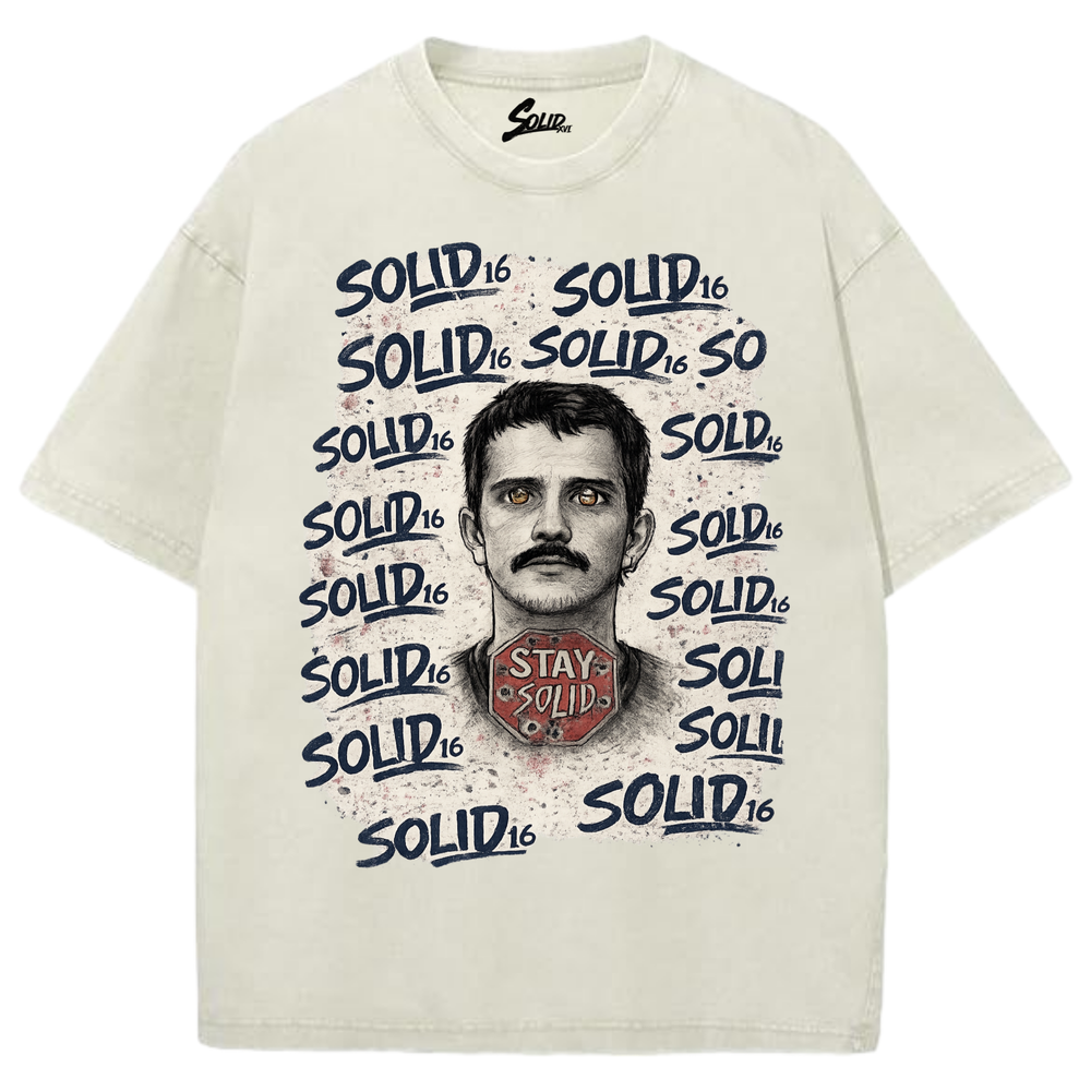 SOLID16&CO “Stay Solid” Graphic CROPPED FIT  Tee