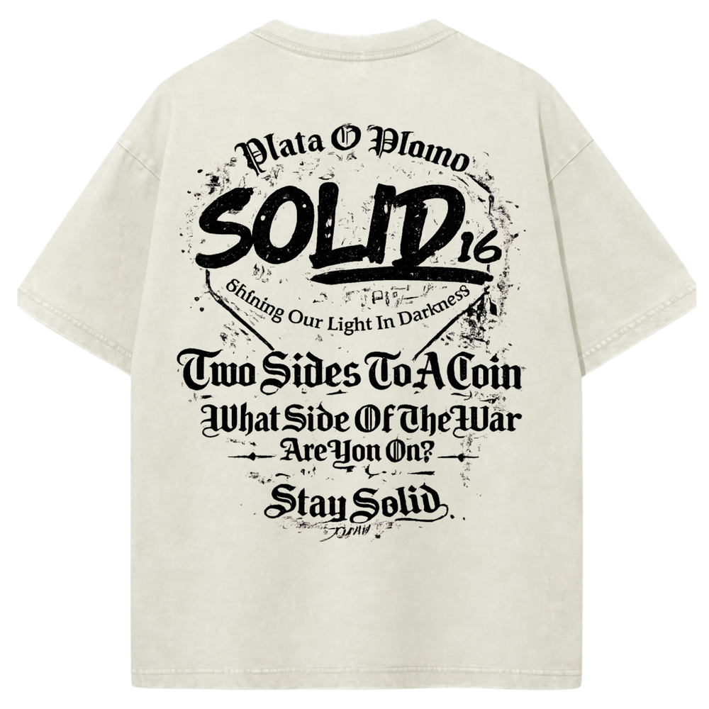 SOLID16&CO “Stay Solid” Graphic CROPPED FIT  Tee