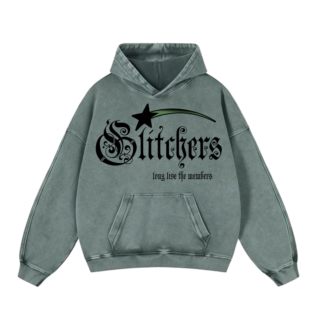 GLITCHERS™ Oversized Vintage Wash Hoodie  “Long Live the Members” Edition