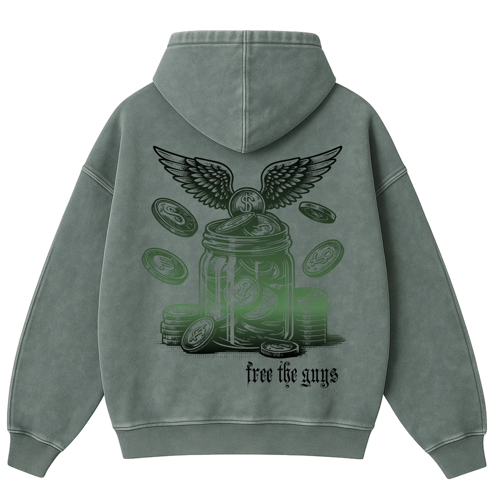 GLITCHERS™ Oversized Vintage Wash Hoodie  “Long Live the Members” Edition