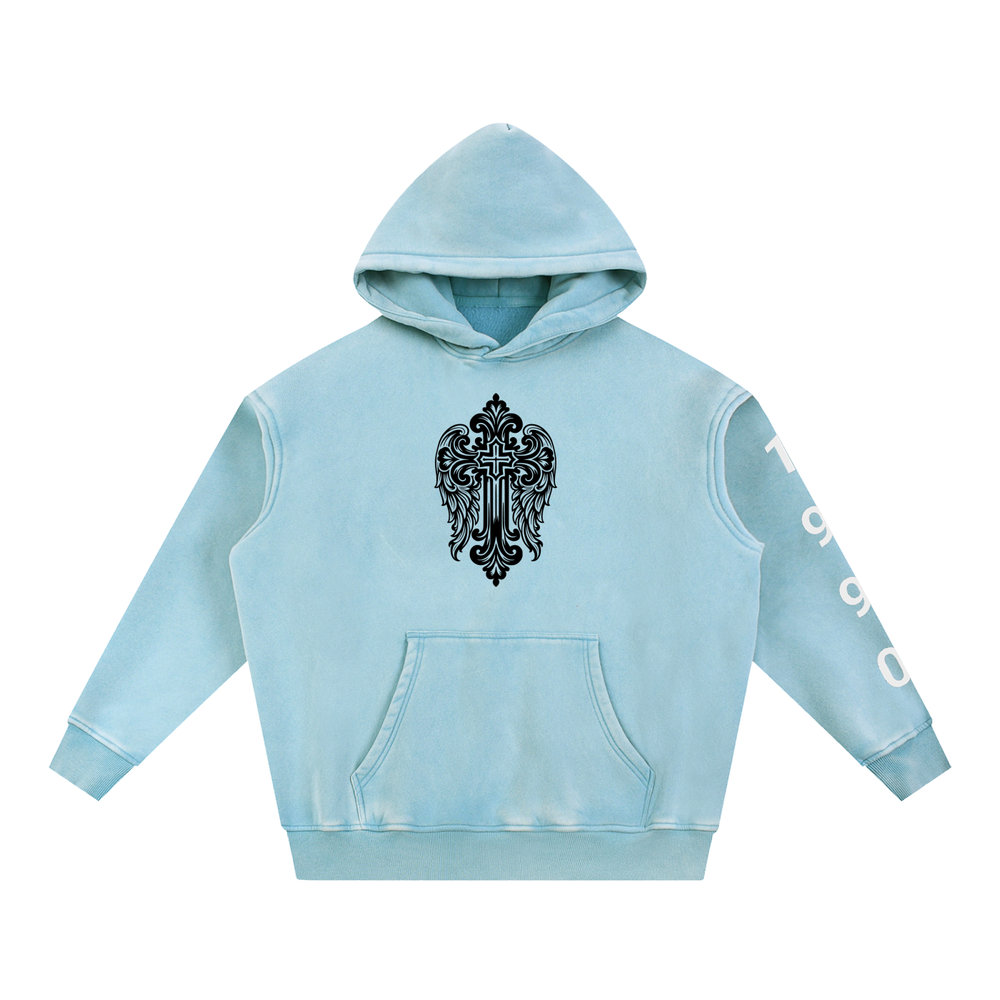 ROYALTY WAS BORN EDITION  Snow Wash Fleece Oversize Hoodie