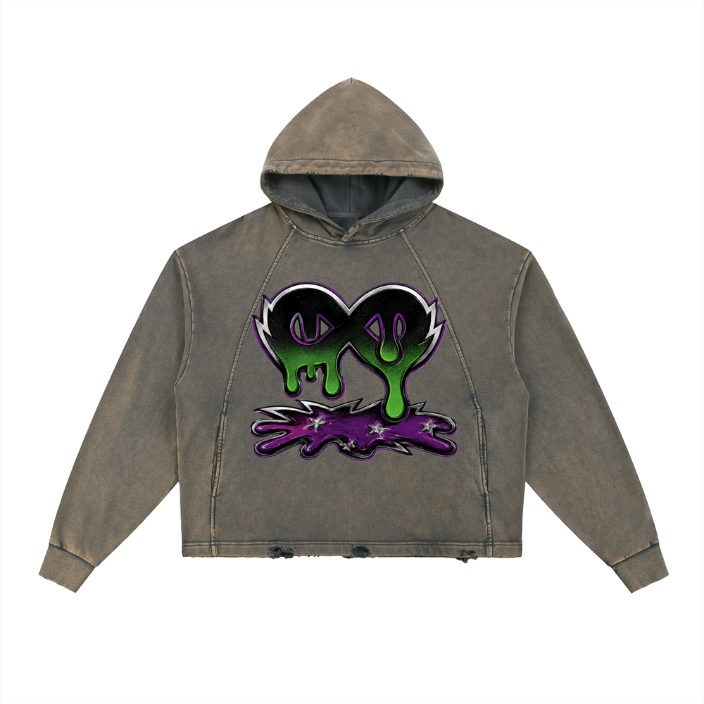 Legends Edition Vintage Washed Frayed-Hem Hoodie