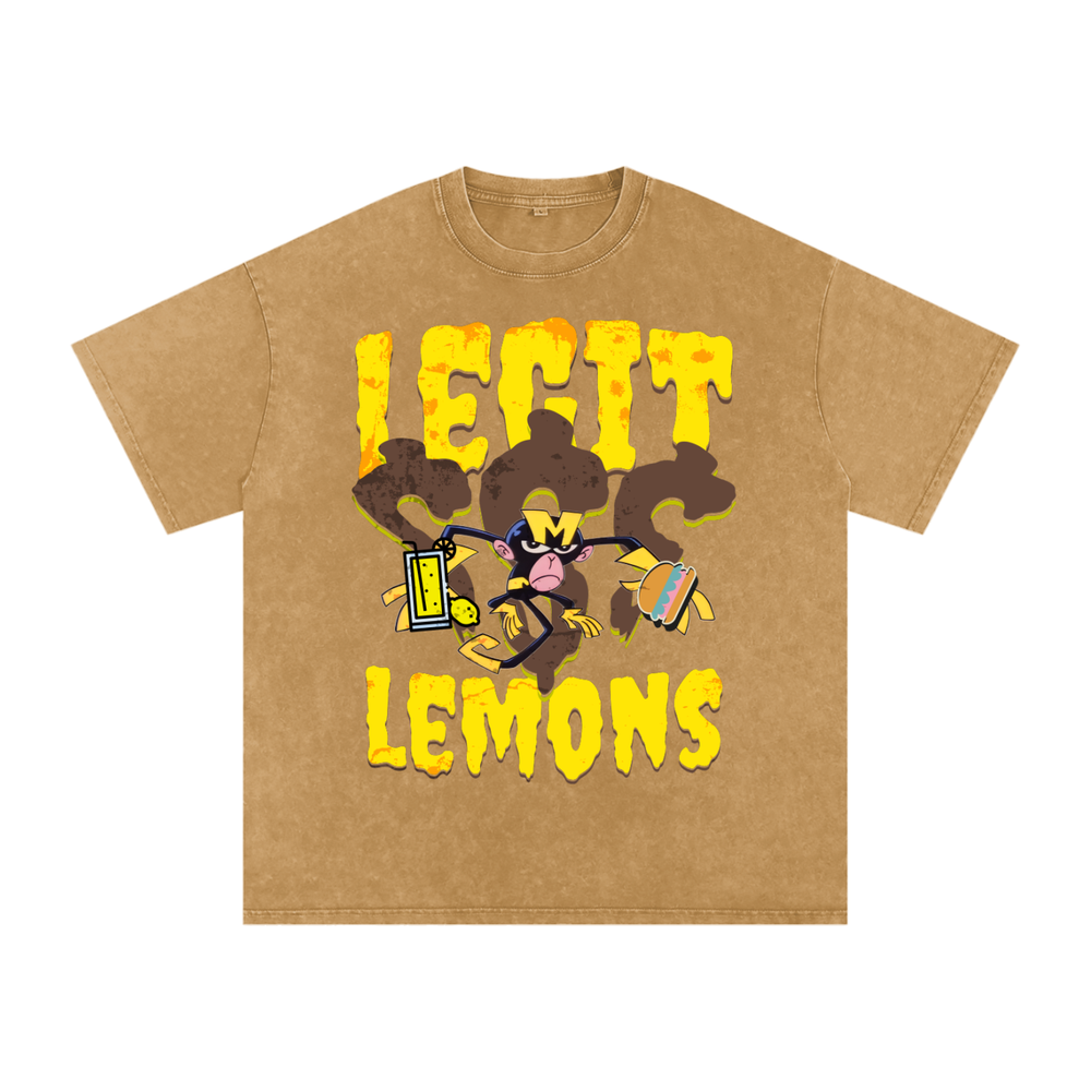 LEGIT GENIUS EDITION Snow Washed Oversized Cotton T-Shirt