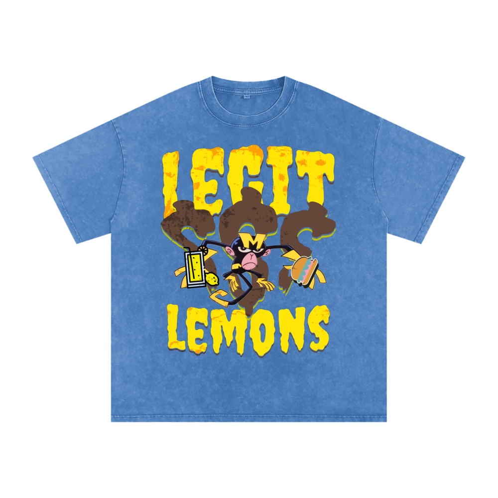 LEGIT GENIUS EDITION Snow Washed Oversized Cotton T-Shirt