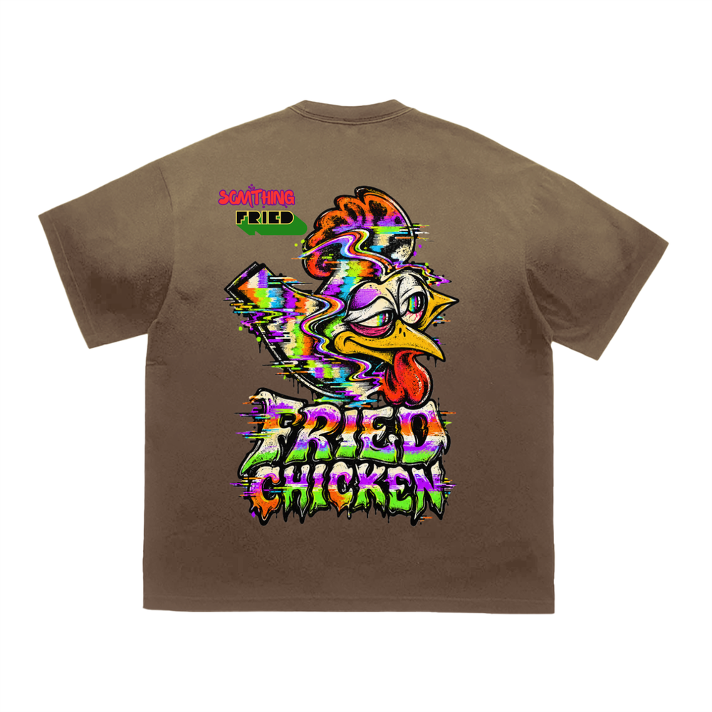 SOMTHING FRIED FRIED SIGNAL EDITION -Tiger Stripe Gradient Washed T-Shirt