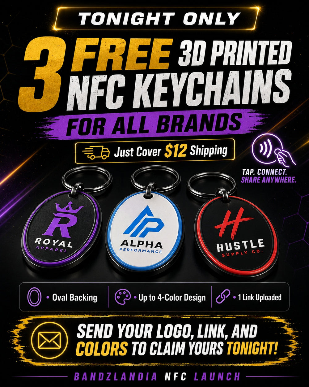 Shipping for Your 3 Free NFC Key Chains