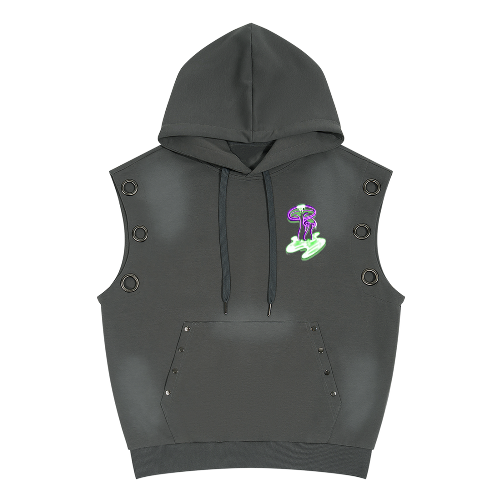 Dooms day Unisex Vintage Wash Sun Fade Sleeveless Hoodie