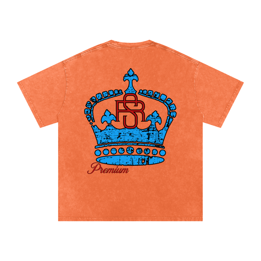 Snow Washed Oversized Cotton T-Shirt