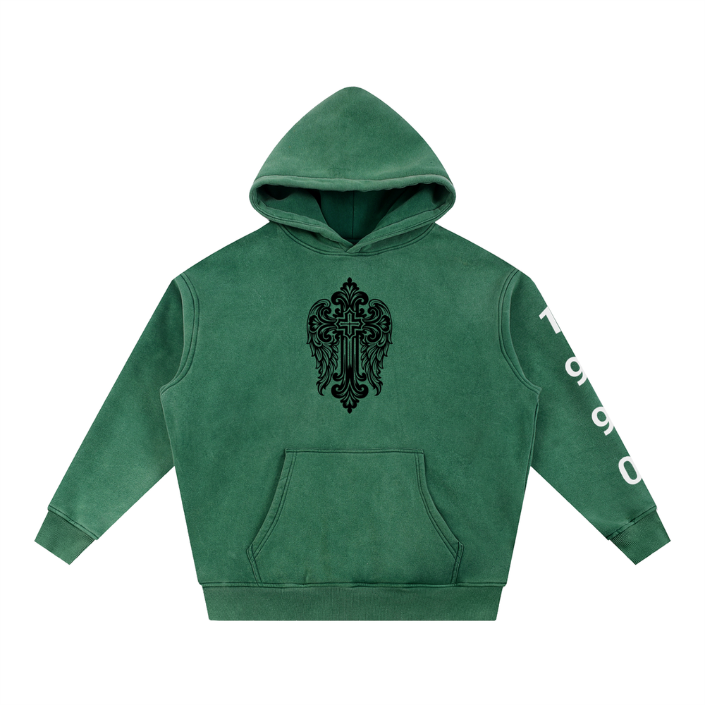 ROYALTY WAS BORN EDITION  Snow Wash Fleece Oversize Hoodie