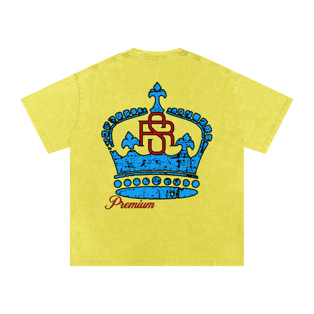 Snow Washed Oversized Cotton T-Shirt