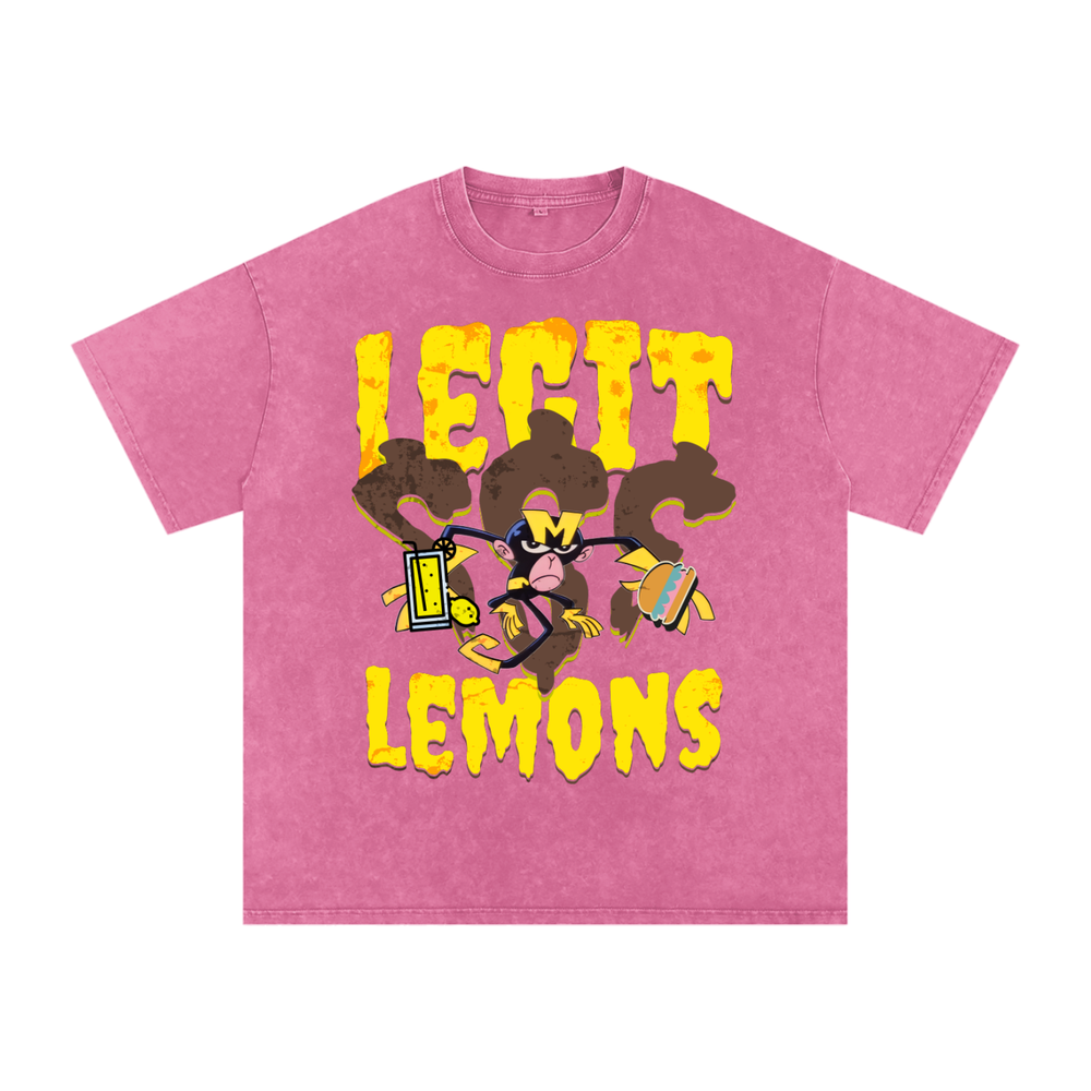 LEGIT GENIUS EDITION Snow Washed Oversized Cotton T-Shirt