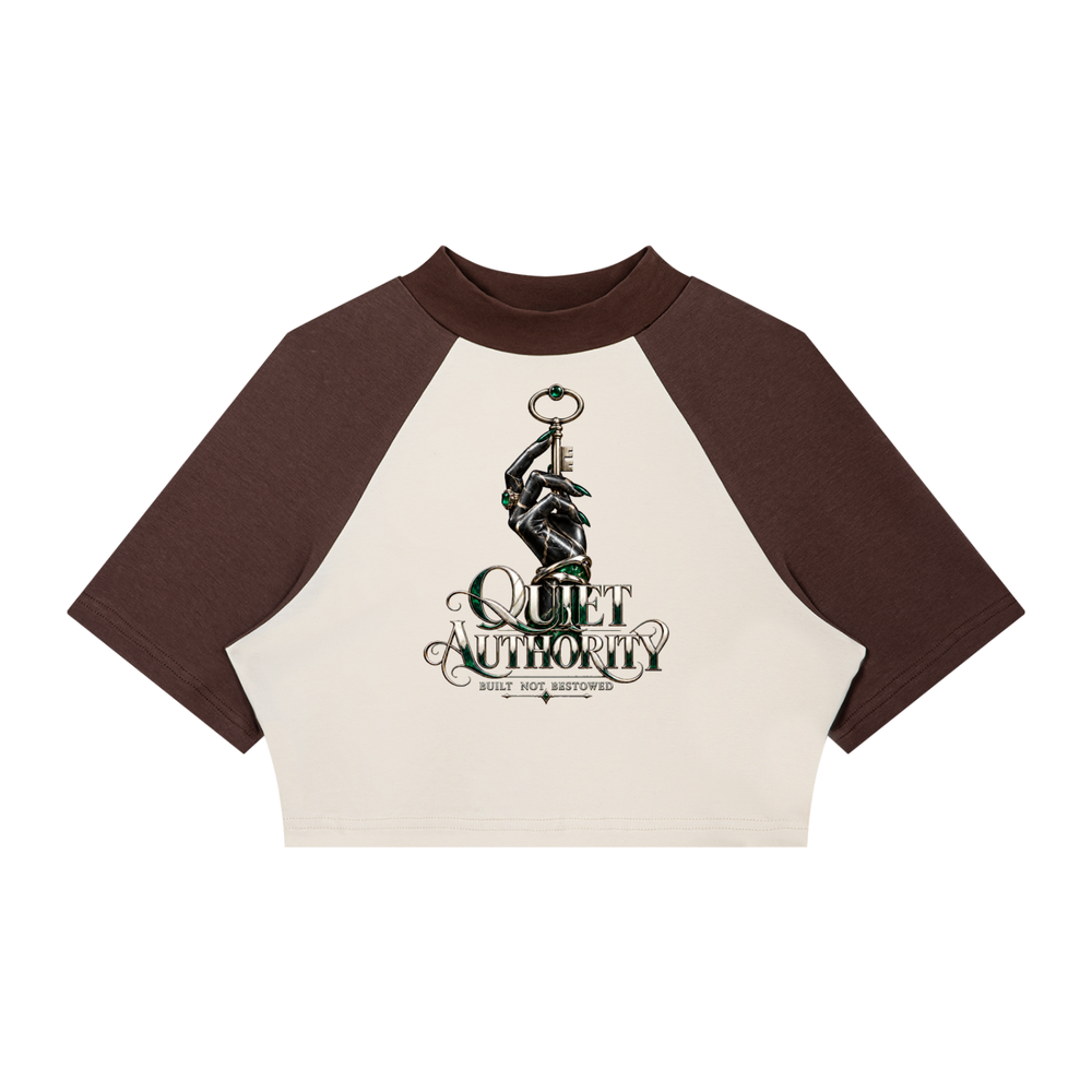 Built Not Bestowed Edition Women’s Color Block Raglan Crop T-Shirt