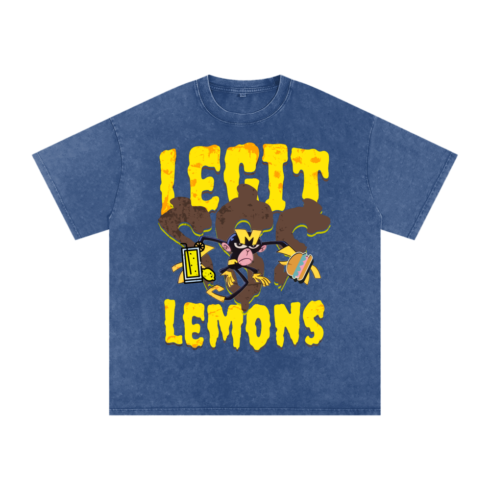 LEGIT GENIUS EDITION Snow Washed Oversized Cotton T-Shirt