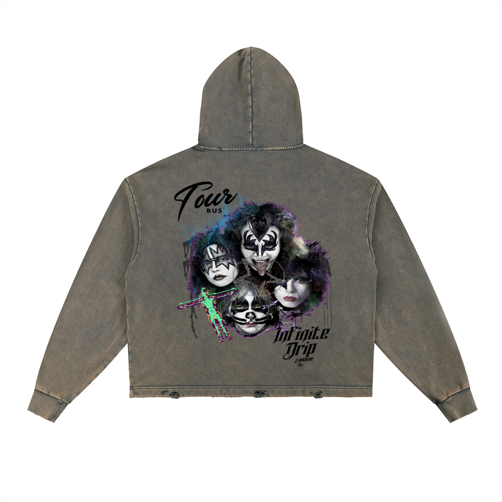 Legends Edition Vintage Washed Frayed-Hem Hoodie