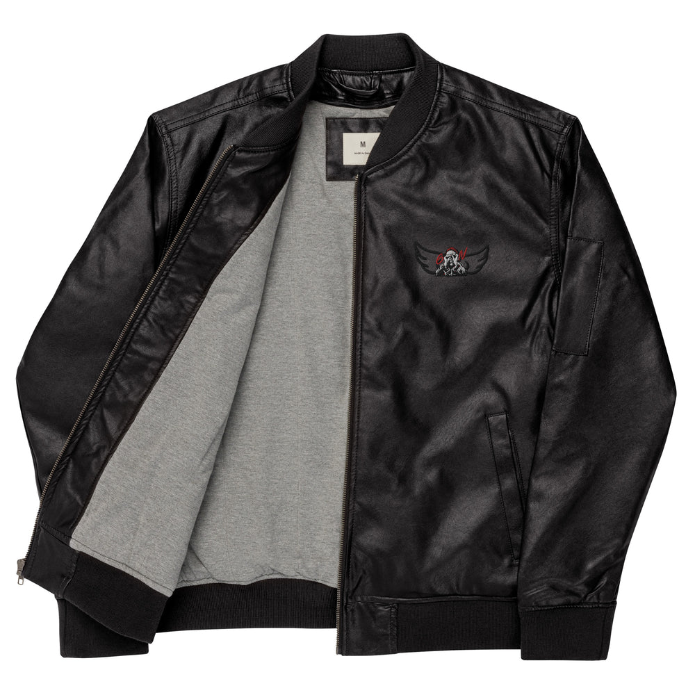 BANDZLANDIA Leather Bomber Jacket