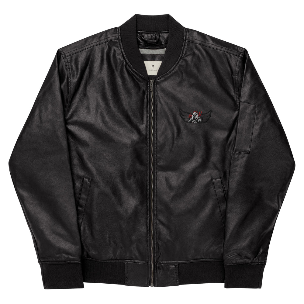 BANDZLANDIA Leather Bomber Jacket